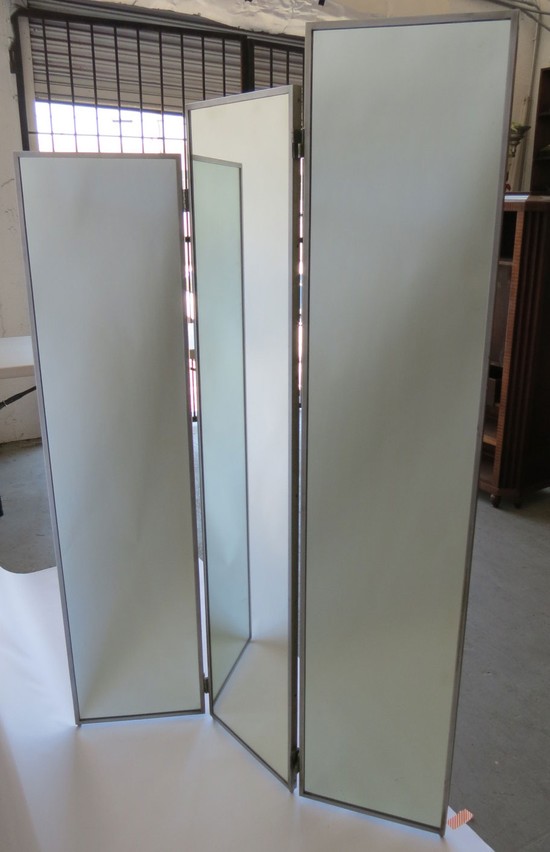 American Art Deco “Stair-Step” Mirrored Screen